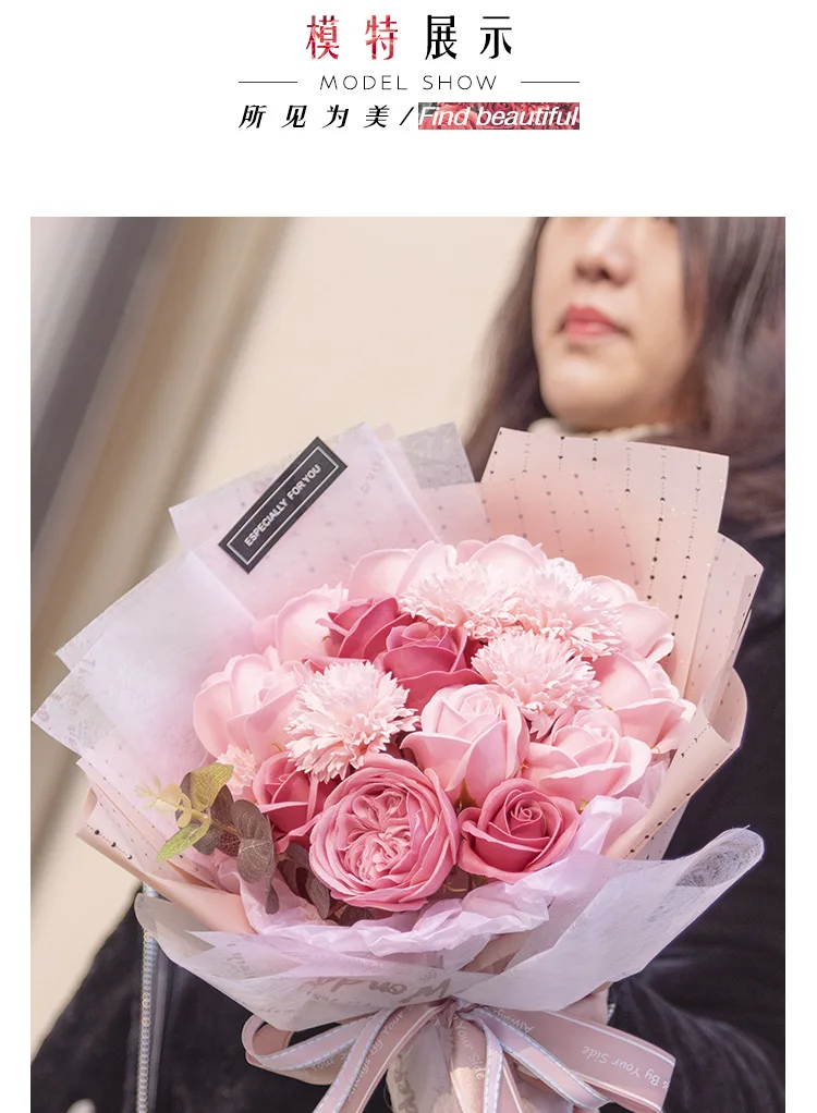 バラ バラの花束 装飾 人工フラワー 造花 バレンタイン 母の日 誕生日