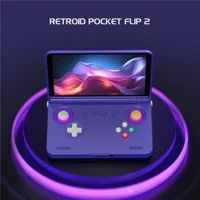 Портативная игровая консоль Retroid Pocket Flip 2 SD865/D1100 в стиле ретро, складная игровая консоль 1080p, 500 нит, с экраном 5,5 дюйма, 5000 мАч — изображение 3