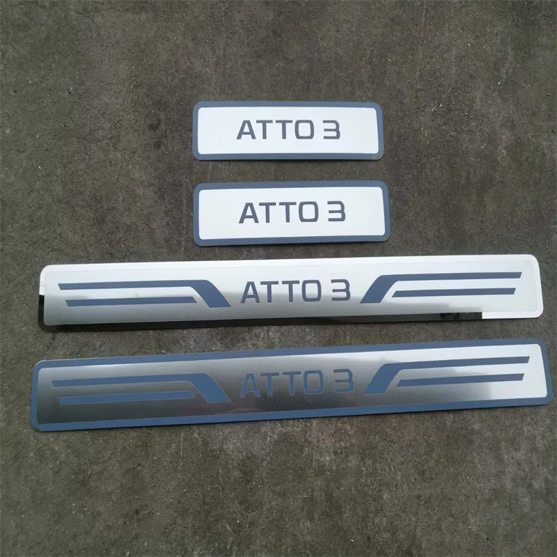 

For Byd Atto3 2020 2021 2022 2023 Door Sill Scuff Plate Cover Trim Stainless Steel Threshold Pedal Styling Protect car assecorie