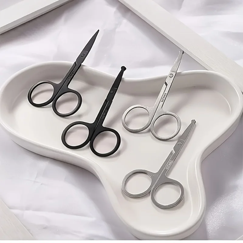 Precision Stainless Steel Scissors For Beard & Facial Hair - Safe Rounded Tip, Ideal For Men & Women 4