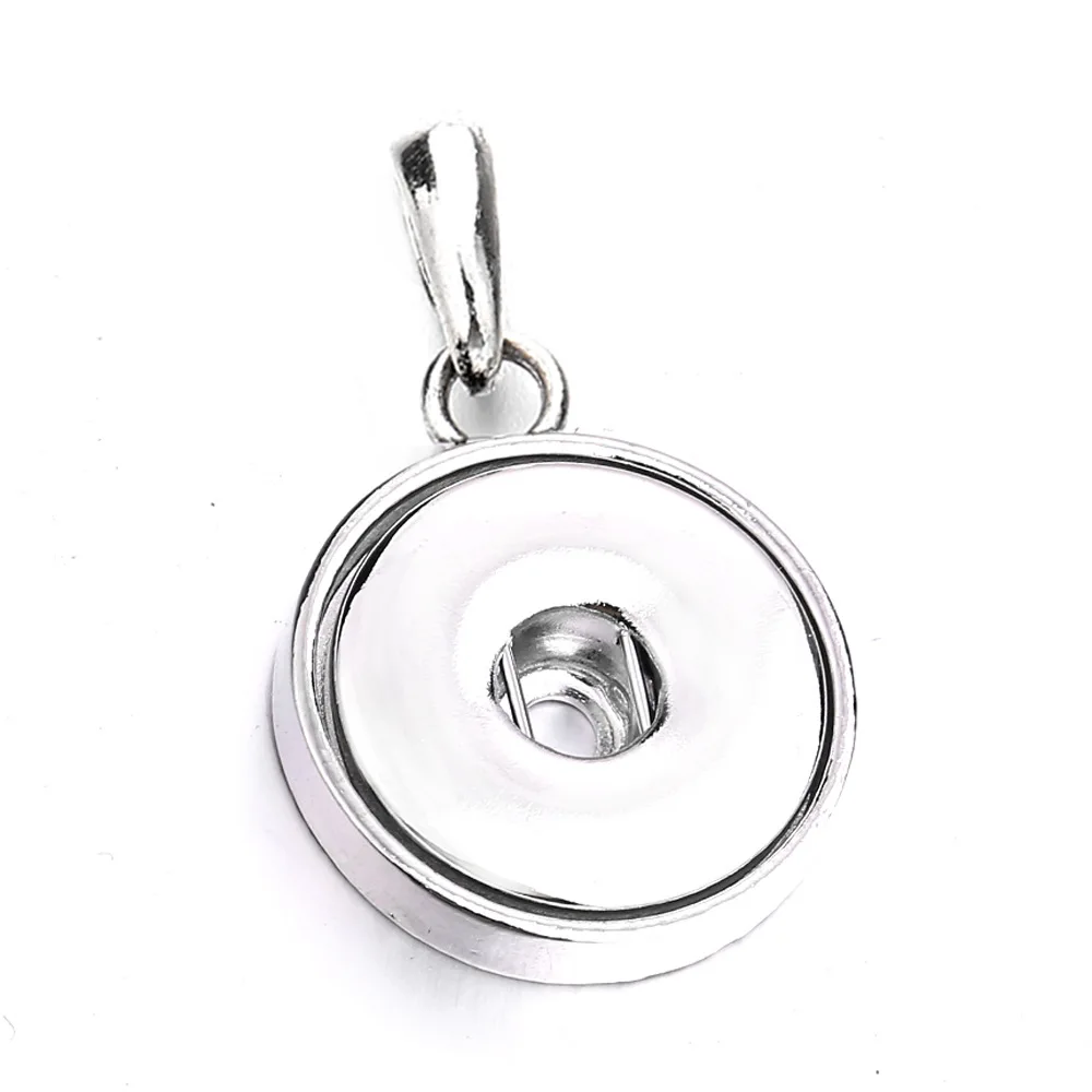 15pcs Simple Style Metal 3Colors Snap Button Necklaces Fit 18mm Snap Buttons Jewelry for Women Men
