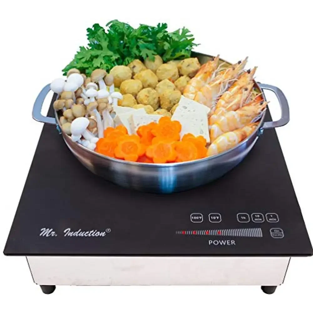 Commercial Induction Cooker 1800W Smarts Can Technology Free-standing Installation 7 Levels Temperature Control NSF-4 Approved