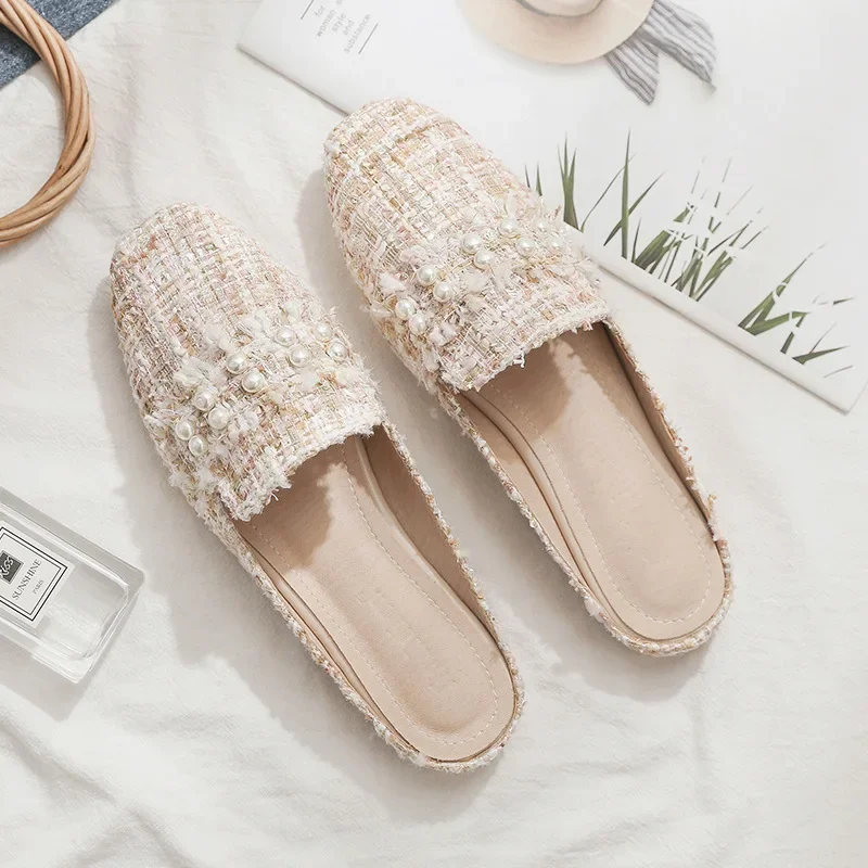 Soft Skin Women's Shoes Large Size Womens Flat Slippers Summer