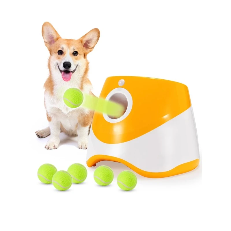 

Pet tennis launcher dog toy pitching pinball machine throwing ball walking dog automatic serve machine