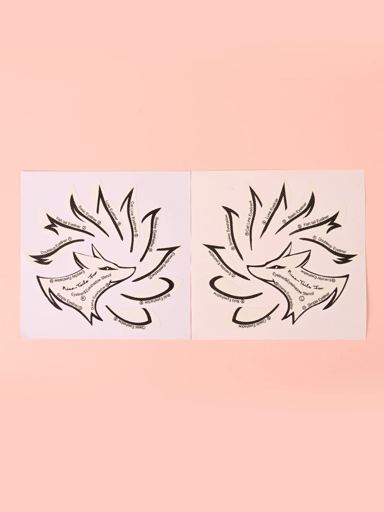 Fox Eye Makeup Stencils Eyeliner Stencil Mold Template Shaping Tools Eyebrows Eye Shadow Eyes Makeup Template Tool Stickers Card makeup tools eyebrow stencil tool eyeliner stencil tool eye makeup tools