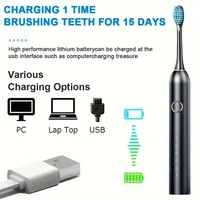 Xiaomi Ultrasonic Toothbrush Six Speed Mode Home Soft Hair USB Charging Waterproof Adult Tooth Cleaner Automatic Couple Set 2