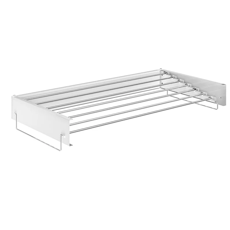 Indoor Folding Clothes Hanger Wall Hanging Invisible Drying Rack  Balcony Clothesline Pole Hanger Towel Rack 5