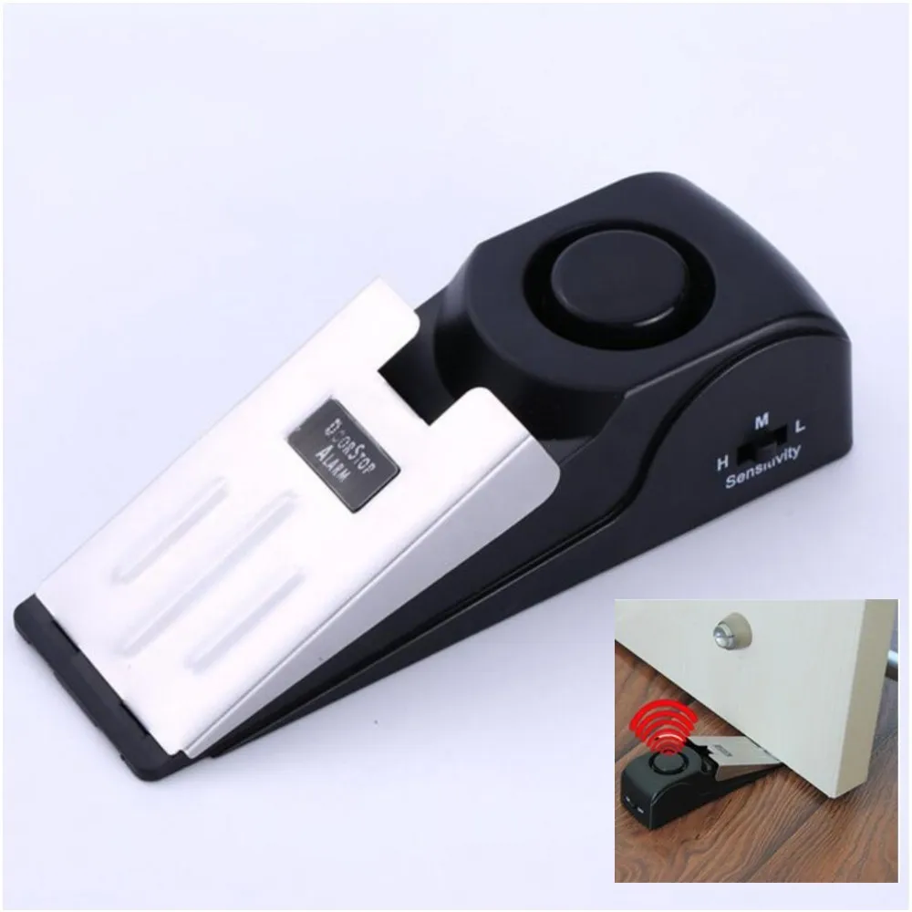120 dB stop system Security Home Wedge Shaped Door Stop Stopper Alarm Block Blocking Systerm
