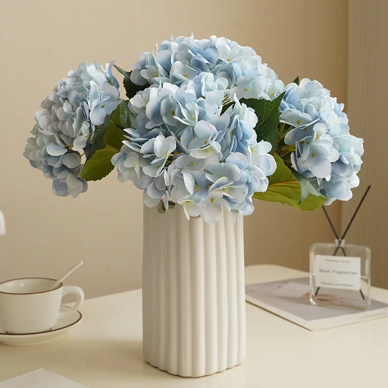 

Artificial 2 Leaf Hydrangea Silk Flowers for Bridal Bouquet Wedding Arch Flower Road Lead Party Event Home Decoration Hydrangea