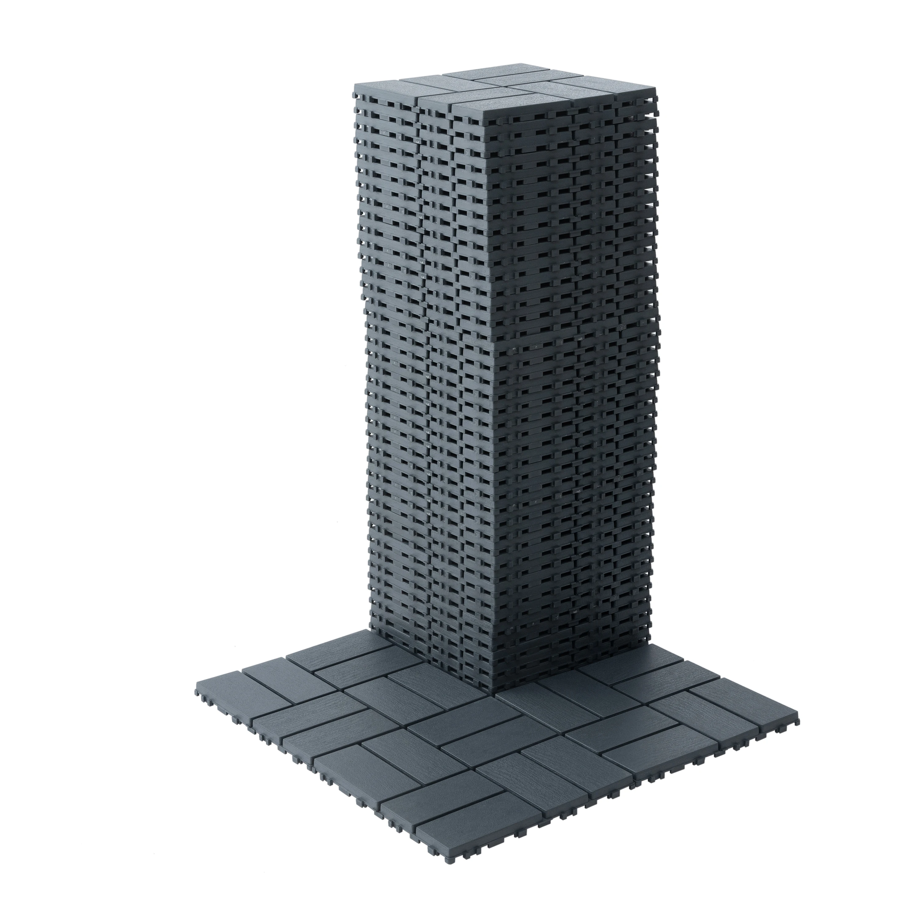 44-Pack Interlocking Outdoor Patio Deck Tiles 4