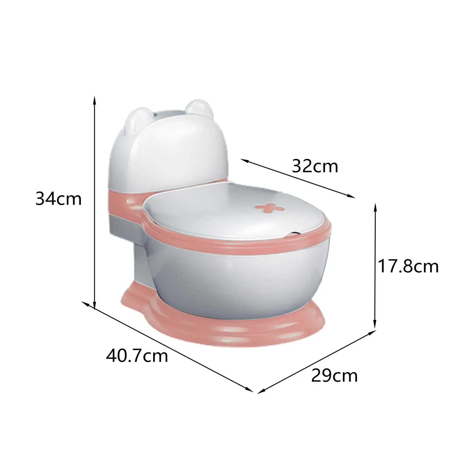 Potty Train Toilet, Toddlers Potty Chair, Comfortable with Pad, Travel Training Transition Potty Seat, Potty for Outdoor 6