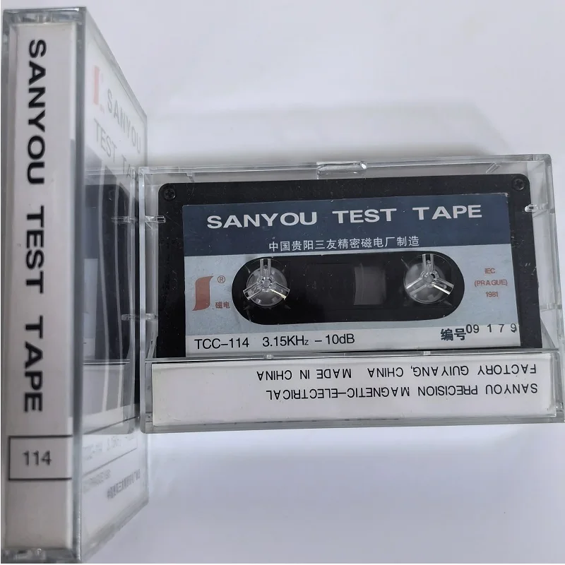 TEST TAPE TCC-114 3.15kHz-10dB FLUTTER & SPEED Tape Speed Test Wow and Flutter Test