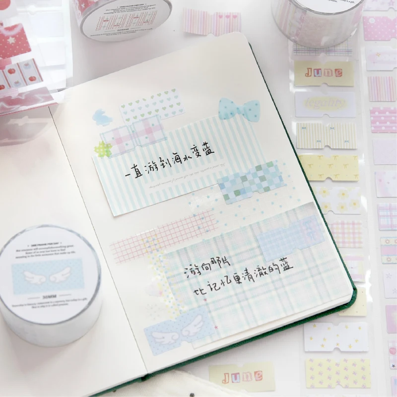 카드러버 30mm*2m 1롤 [힐링 스윗하트 시리즈] 테이프 필기용지 스윗드림 스타 스타 설탕병 라벨 테마 필기 가능