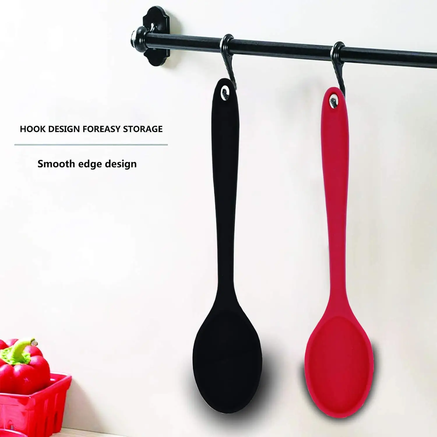 Silicone Spoon Type All Inclusive Stirring Kitchen Gadgets Cuisine Cooking Kitchenware Baby Use Salad Spoon