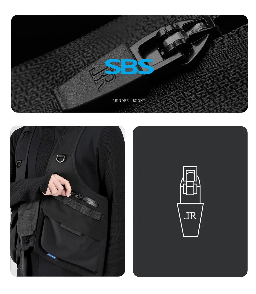 Reindee Lusion  Outdoor commute quicke remove vest functional clothing multiple pockets waterproof zippers techwear gorpcore