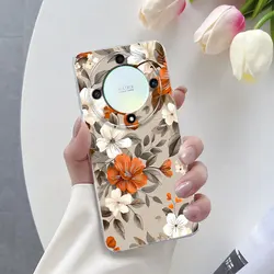 Luxury Flower Clear Soft Silicone Protective Phone Case - Magic 5 Lite 5G (TM2701)