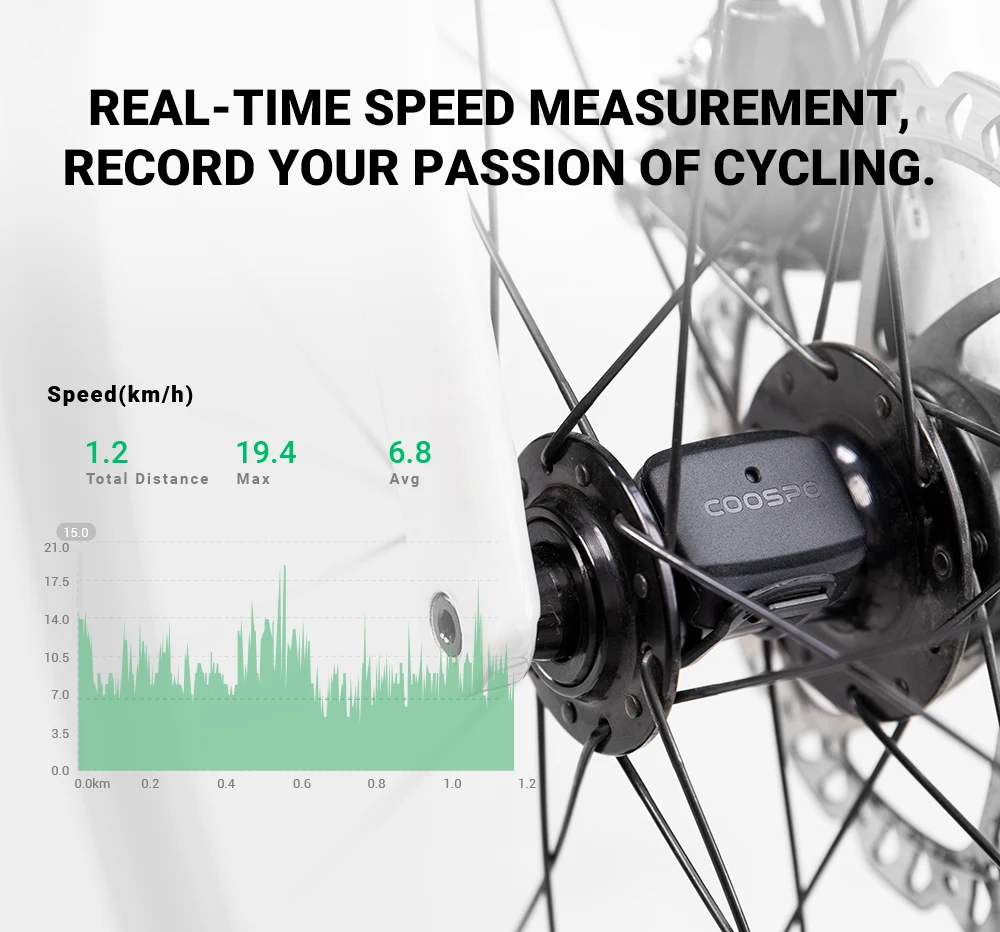 COOSPO BK9 Fahrradgeschwindigkeits- und Trittfrequenzsensor Bluetooth5.0 ANT Fahrradverfolgung IP67 für Rouvy/Zwift/Peloton/Wahoo/GPS-Fahrradcomputer – Detail 7