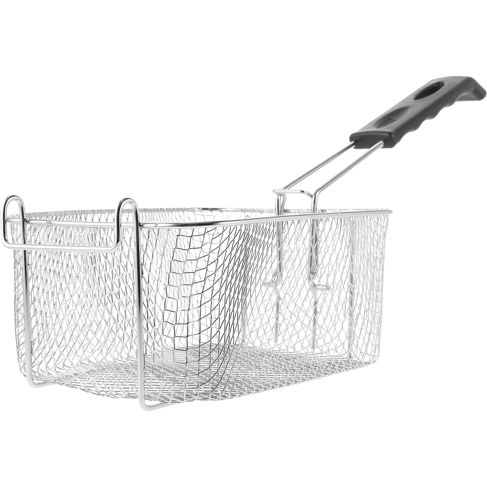 

Deep Turkey Fryer Basket Stainless Steel Square French Turkey Fryer Basket Holder with Handle Wire Frying Strainer for Mesh