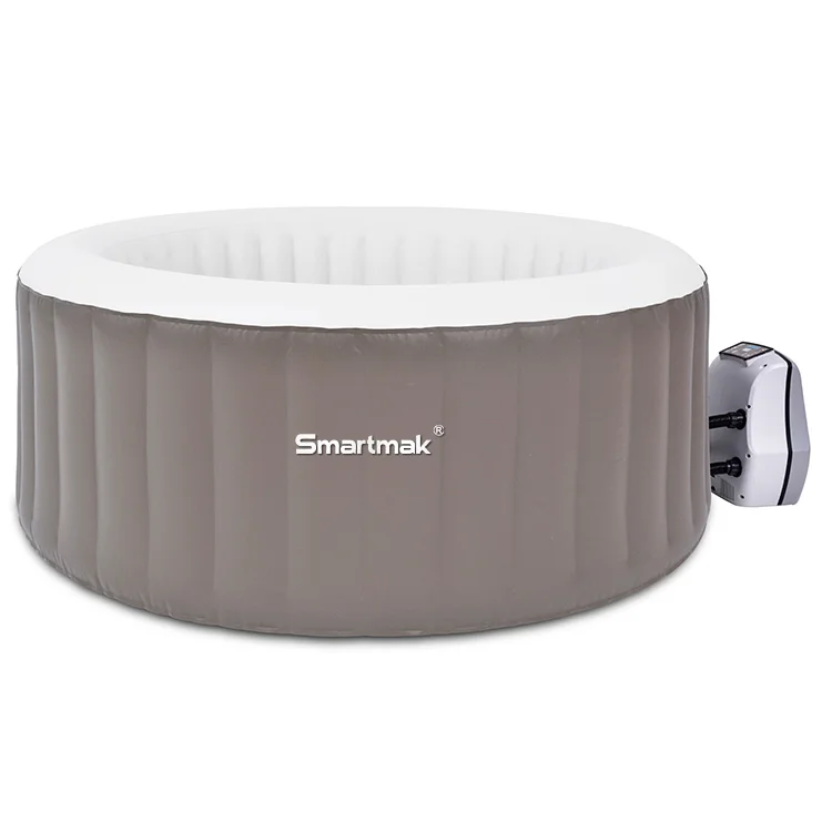 

Round Inflatable Portable Indoor Pool Hot Water Stonw Massager Float Spa Tub With Cover