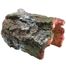 

Resin Hollow Tree Trunk Betta Log Aquarium Decorations Ornament Fish House Cave Wood House Decor for Small and Medium Fish Tank