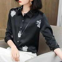 Woman Spring Autumn Style Blouses Shirts Lady Casual Long Sleeve Turn-down Collar Flower Printed Blusas Tops DF4851 - Image 5