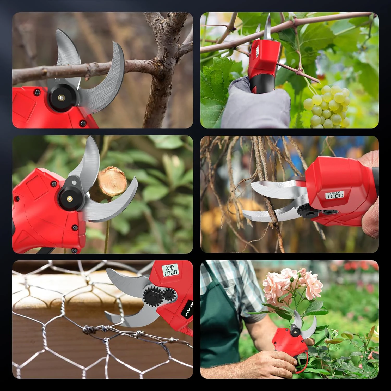 Rechargeable Pruner Cordless Battery Powered Electric Pruning Power Shear Scissors For Fruit Tree