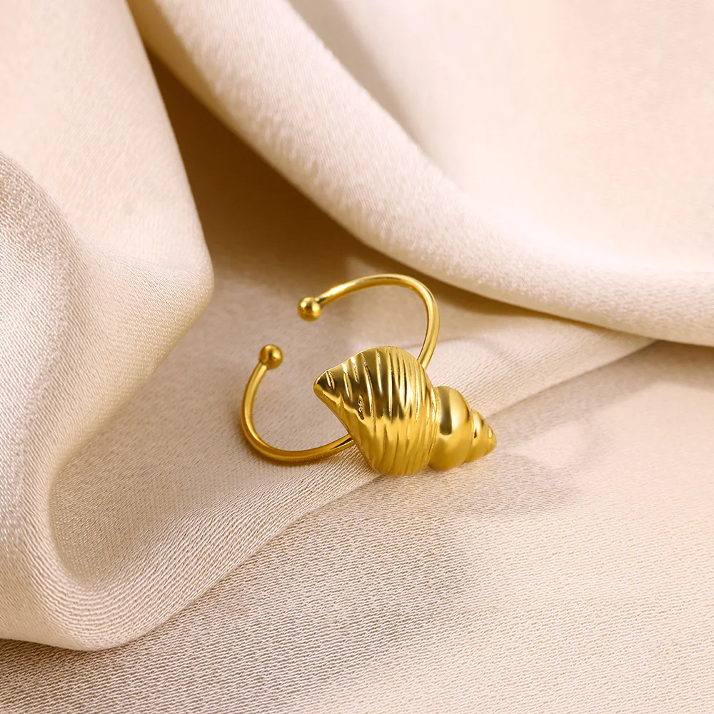 Punk Schlange Bague Muschel Anillos Schmetterling Ring Sonne Blumen ringe für Frauen Stern Anillo Edelstahl Schmuck Neujahrs geschenke – Detail 17