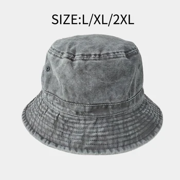 2023 빅 헤드 플러스 사이즈 버킷 모자 남성용 순수 코튼 파나마 어부 모자 한국 남성 여성 59cm 60cm 62cm 63cm 선햇, 햇빛 차단용 모자 큰 머리 모자 남녀 공용