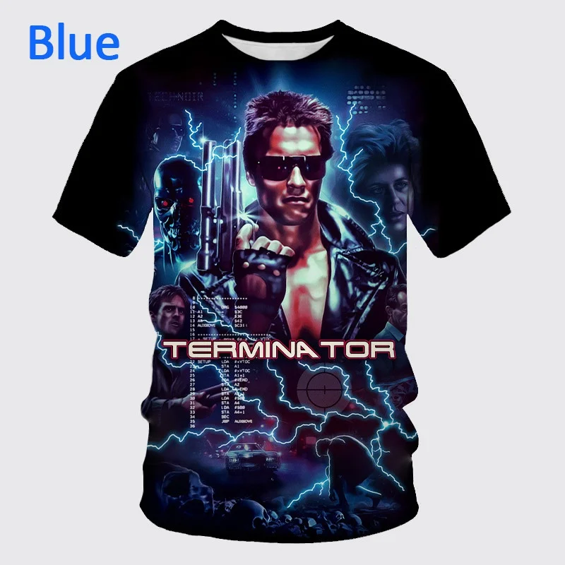 

Hot New Classic Movie Terminator 3D Printing Men's Short-sleeved T-shirt Summer Unisex Casual Round Neck Fashion T-shirt