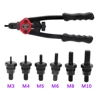 Box 100/150/165Pcs Flat Head Riveter Nut Gun BT605 BT606 BT607 Blind Heavy Hand Inser Rivet Nut Tool M3 M4 M5 M6 M8 M10 M12 4