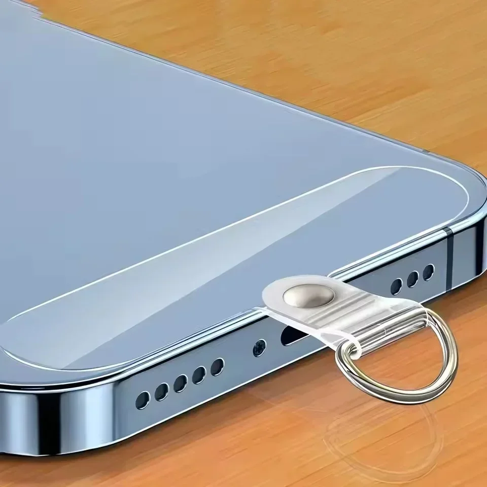 Universal Phone Tether with Metal Ring and Lanyard Connector