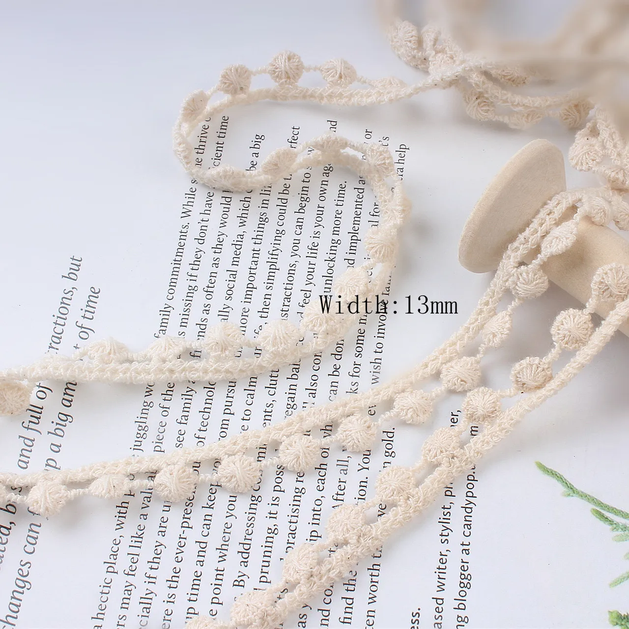 Lace Fabric Lace Ribbon Lace Garment Accessories Lace Sewing Supplies 5 10Yards/Lot 13mm Cotton Lace Trims Pompom Ball Fringe