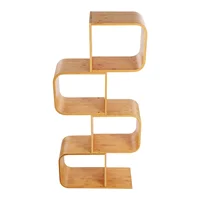 4-tier Floor Standing S-shaped Bookcase with Strong Bearing Capacity and Elegant Appearance 1