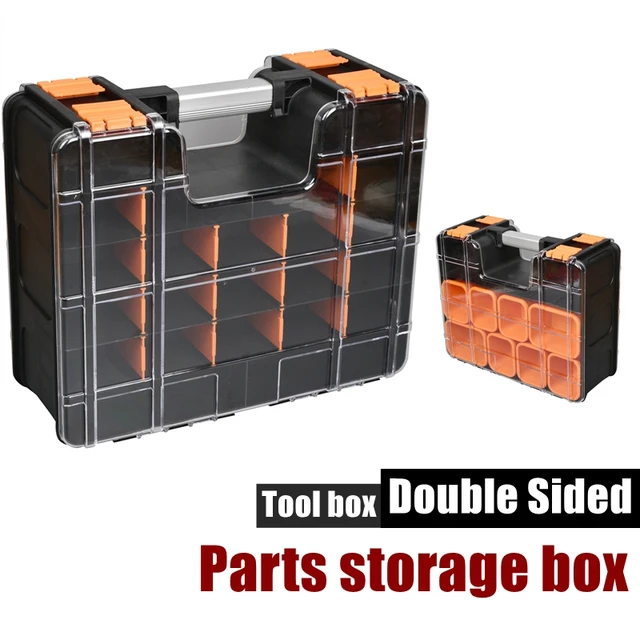 Double-side Parts ToolBox Portable Parts Box Screw Storage Box Hardware  Tool Box Organizer Box Classification Bolt ToolBox Case - AliExpress