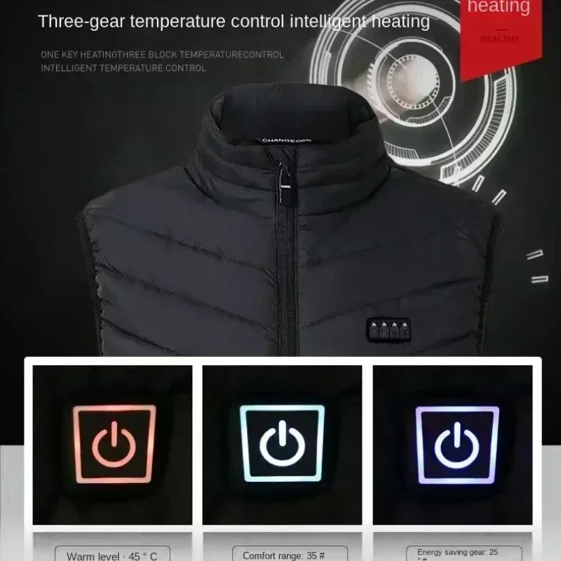 21 Areas Self Heating Vest Men's Heating Jacket Thermal Women's Usb Heated Padded Vest Winter Heating Clothing Fishing Hiking