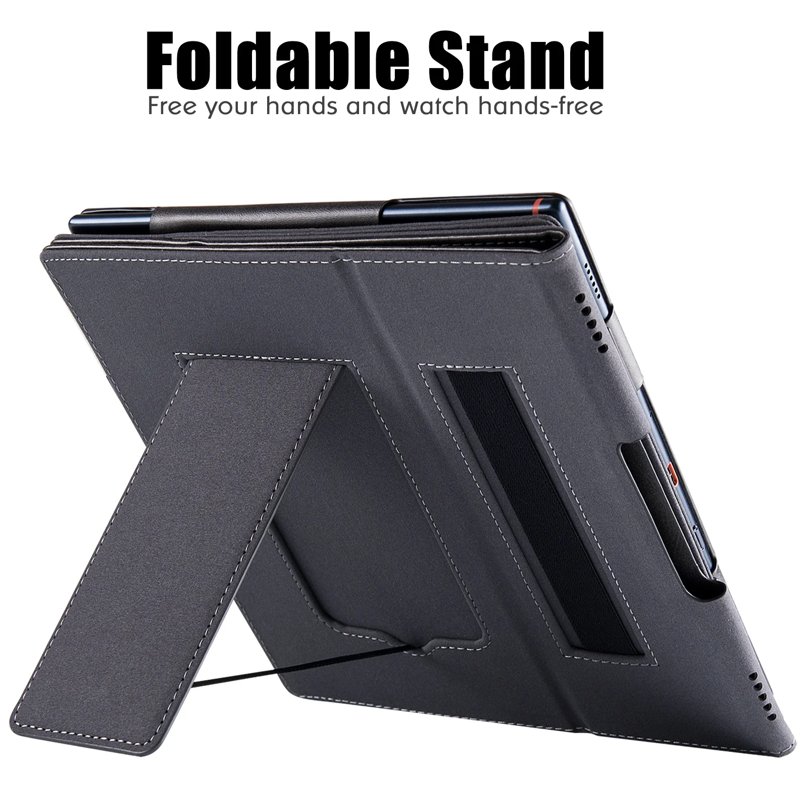 Stand Case para Novidades Onyx Boox Note Tampa com Alça de Mão Sono Automático Wake Manga de Couro pu Air3 c Air3 Air2 Plus - Imagem 5