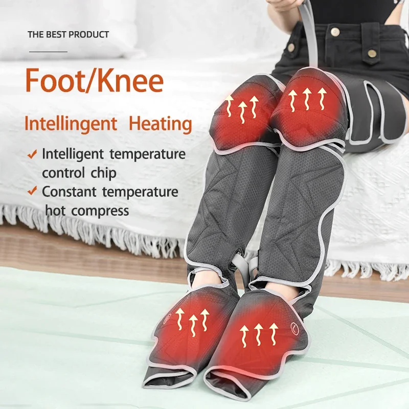 Massaggiatore per gambe e piedi FODRK360° con pressione dell'aria, favorisce la circolazione sanguigna, massaggiatore per il corpo, rilassamento muscolare e linfatico_voghion.com