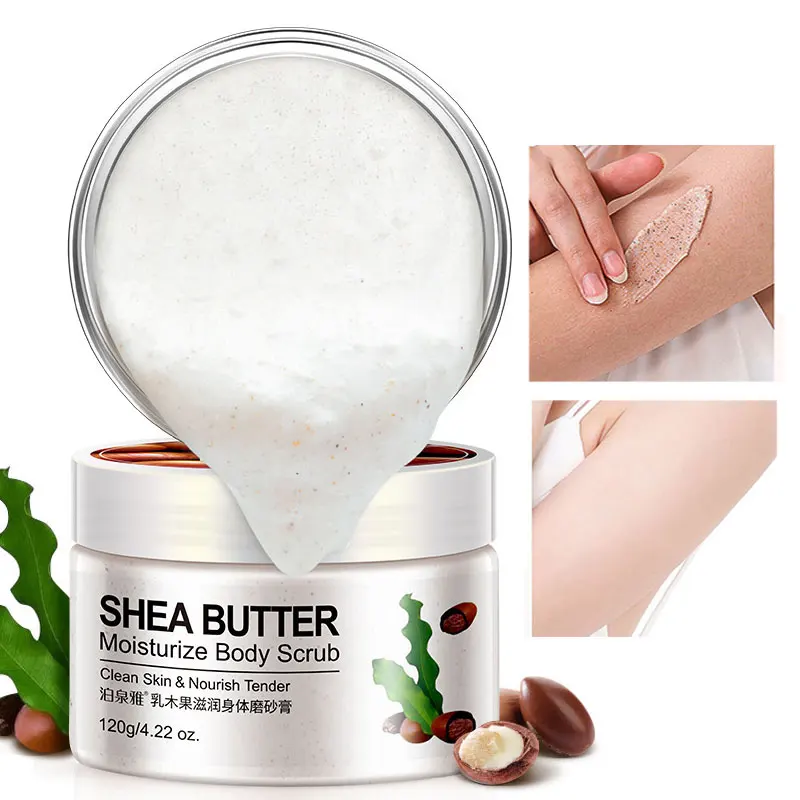 Body Scrub Cream Exfoliating Dead Skin Deep Cleans Moisturizing Nourish Whitening Joints Pimple Removal Repair Skin Care 120g