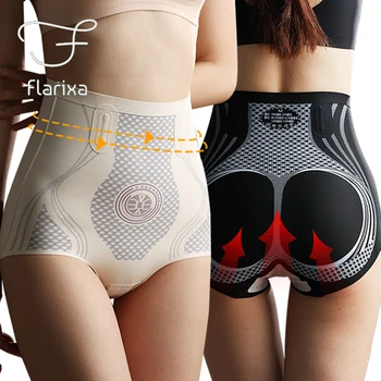 Flarixa 여성용 심리스 하이 웨이스트 배 컨트롤 팬티, 복부 쉐이핑 브리프, 슬리밍 니커, 힙업 보정 속옷
