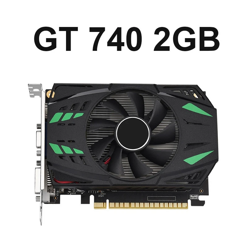 Geforce GT740 2GB GDDR3 Graphics Card 128 Bit 993Mhz 1250Mhz 28 Nm Pcle X16 2.0 VGA+HD+DVI Video Card Easy To Use