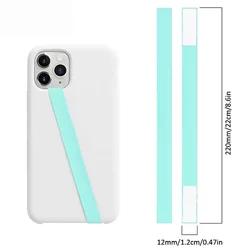 Soft Silicone Elastic Phone Strap with Wristband Finger Ring Grip Holder - 5PCS (Green A)