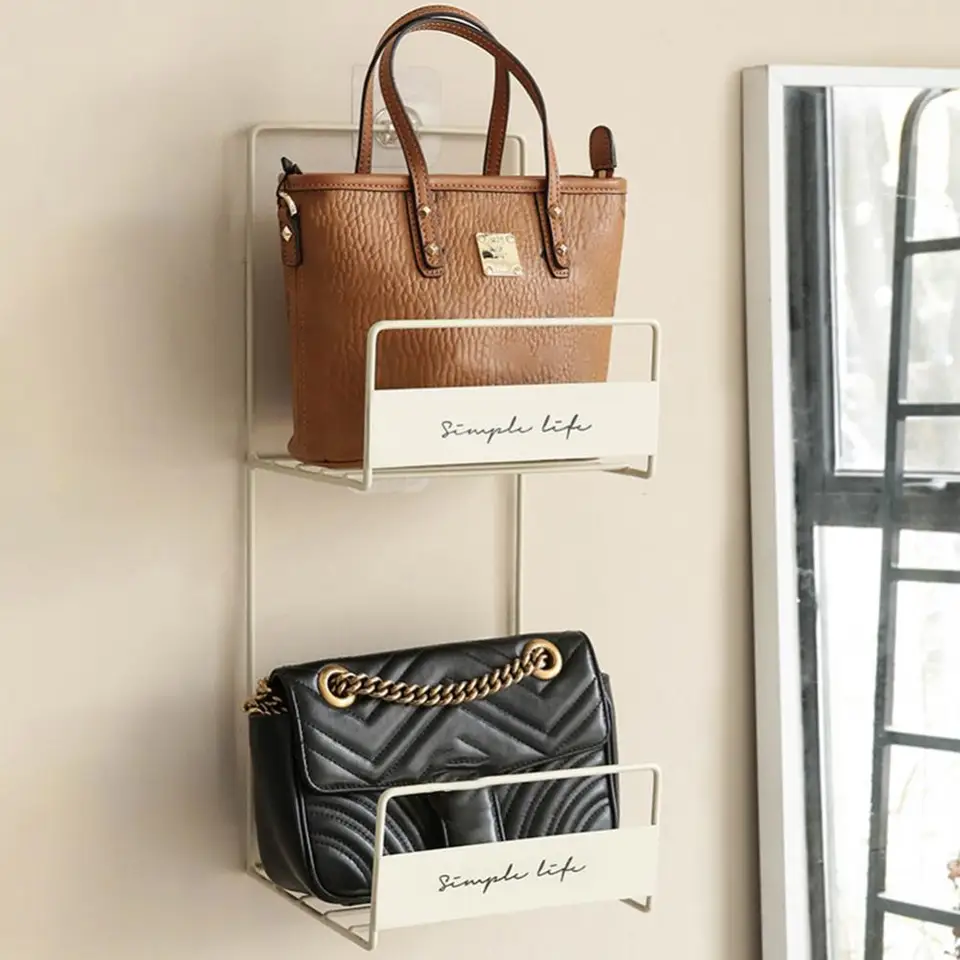 Aokitsink Hanging Wallet Handbag Organizer Rack with Name