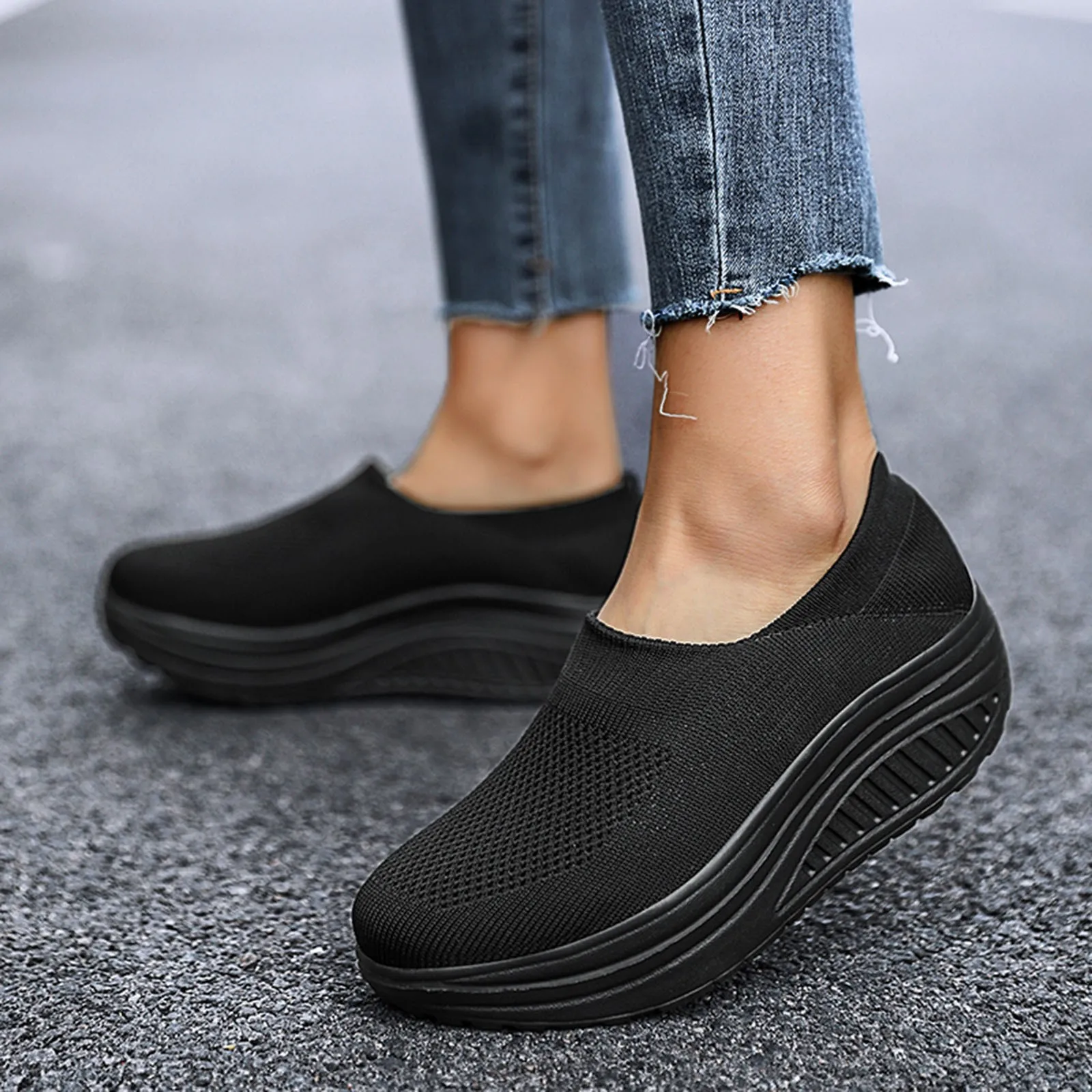 Comfortable Lightweight Womens Platform Sneakers