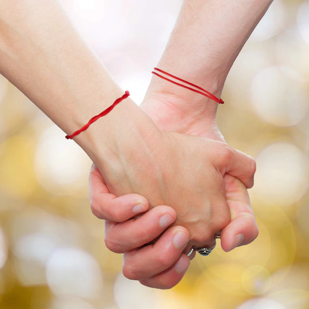 Bracciale Di Buona Fortuna, Bracciale Con Corda Rossa Della Caviglia - Foto 10
