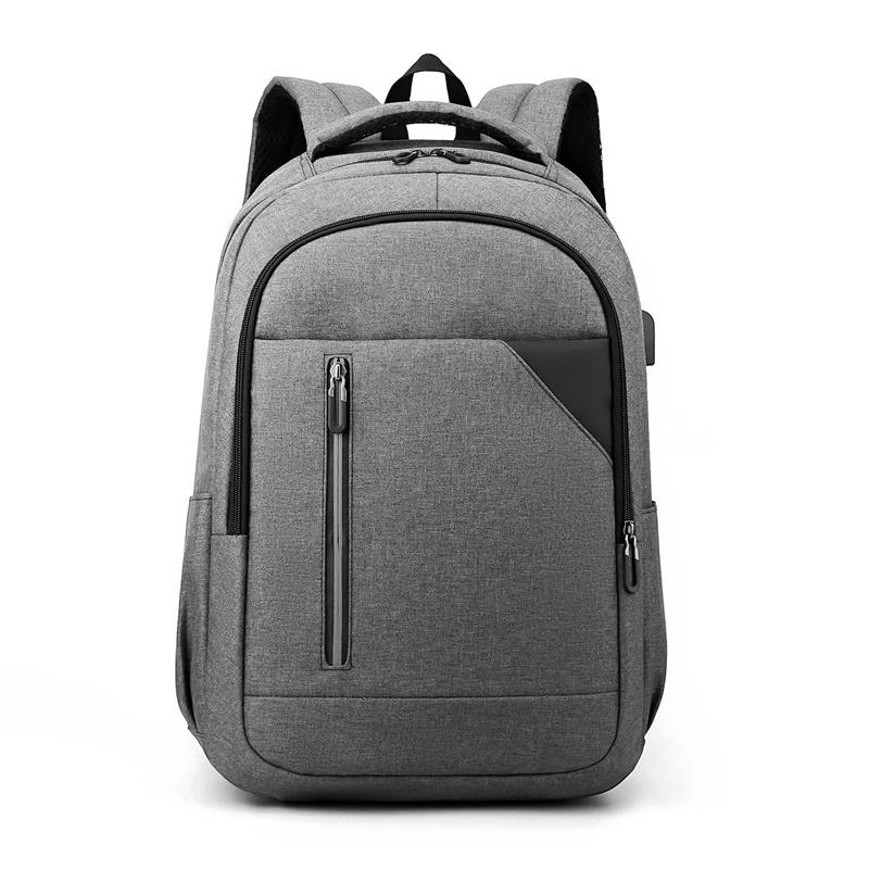 

Fashion Simple Men Backpack Oxdord Cloth Male Computer Large Students Bags With Fashionable Pockets Multi-Zipper For Working