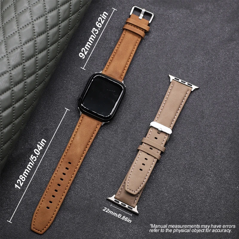 Elegant Leather-Silicone Hybrid Watch Band Bracelet