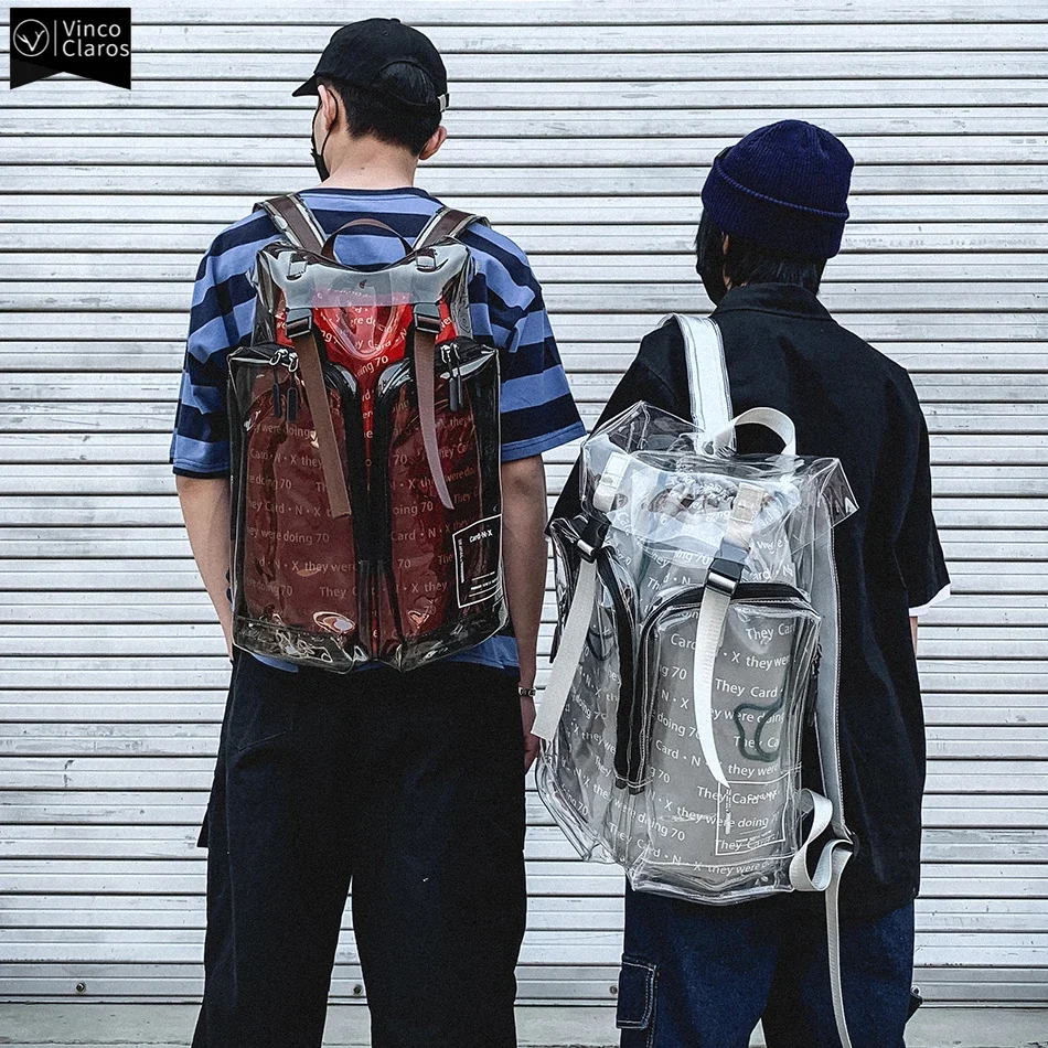 

Streetwear Hip Hop Men's Backpacks Waterproof P Backpacks for Men Functional Men's Travel Backpack Fashion School Bags Unisex