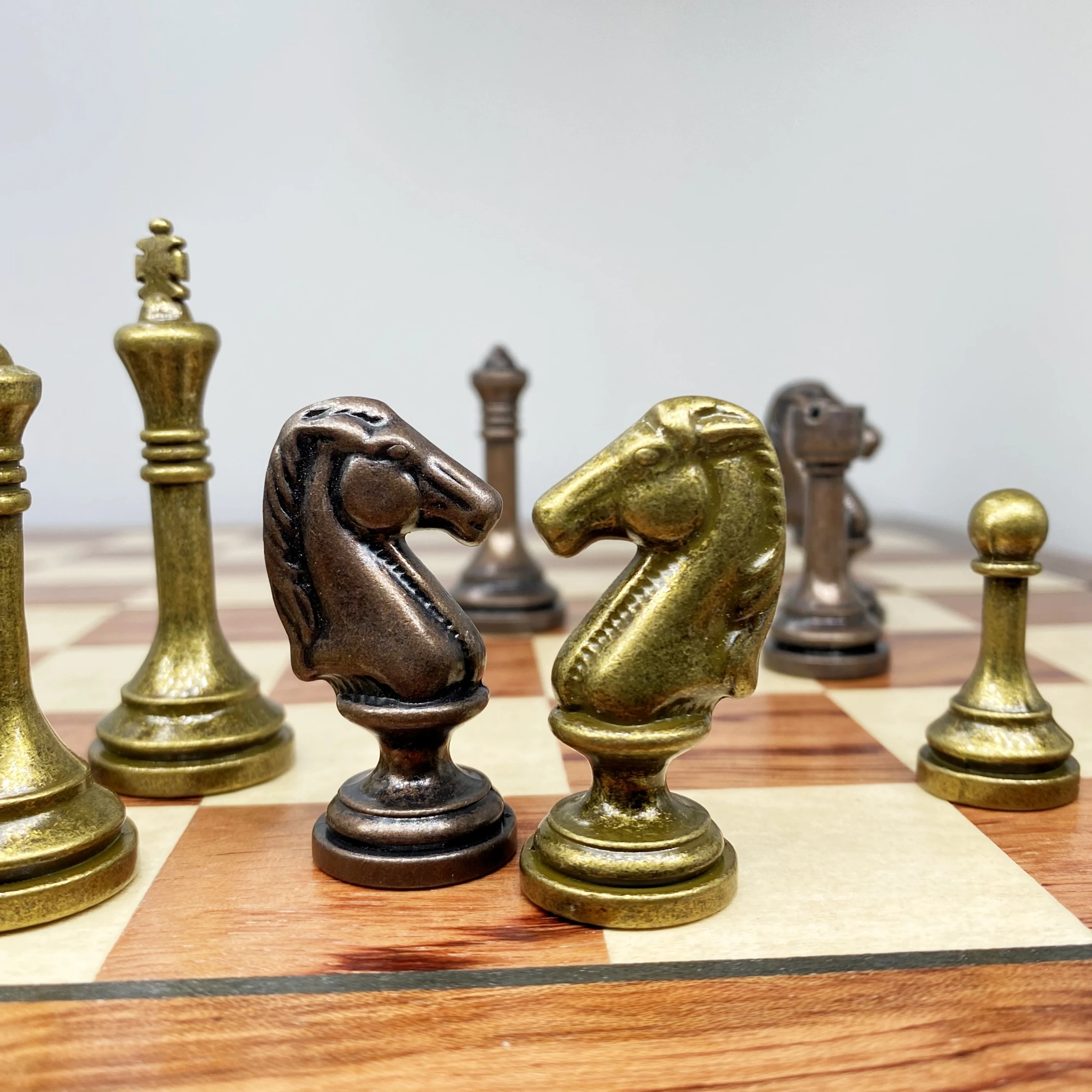 Glorious Metal Chess Pieces Chess collection Metal chess pieces set collector's items 2.5"