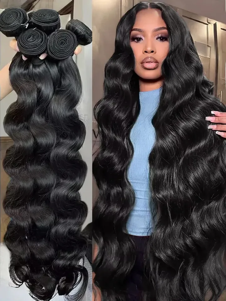 Body Wave Indian Human Hair Weave Extensions Bundles