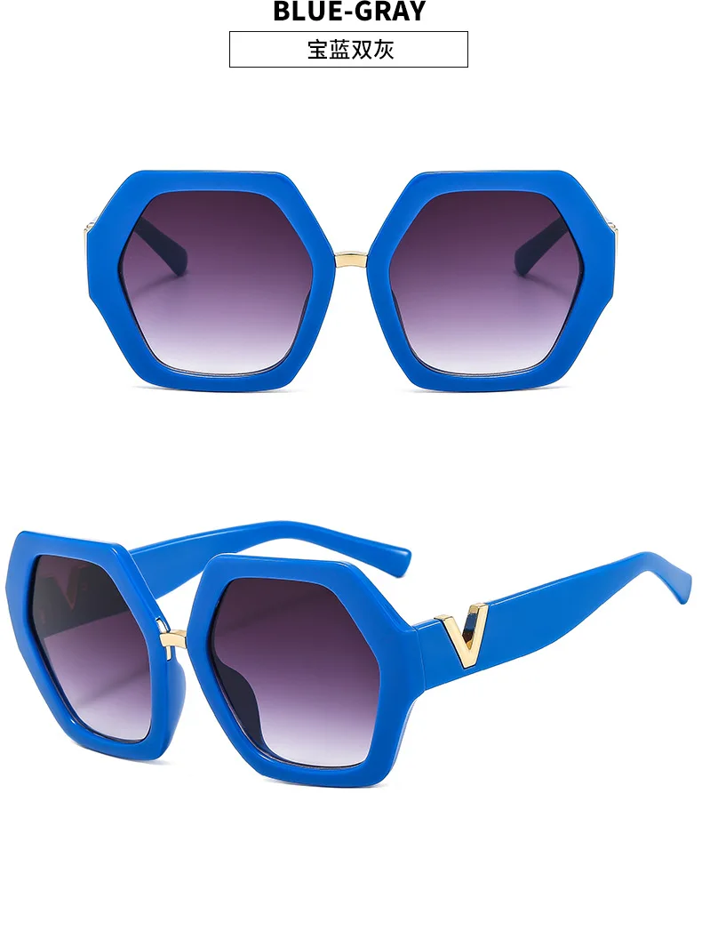 Fashion Big Frame Hexagon Occhiali da sole Donna 2023 Designer Occhiali oversize Occhiali da sole quadrati da uomo Occhiali da sole Gafas femminili_voghion.com